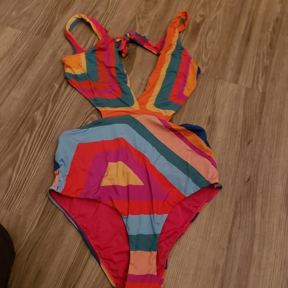 Farm Rio Striped Scarf One Piece - Picture 7 of 10